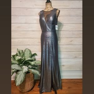 NWT Gunmetal gray formal gown